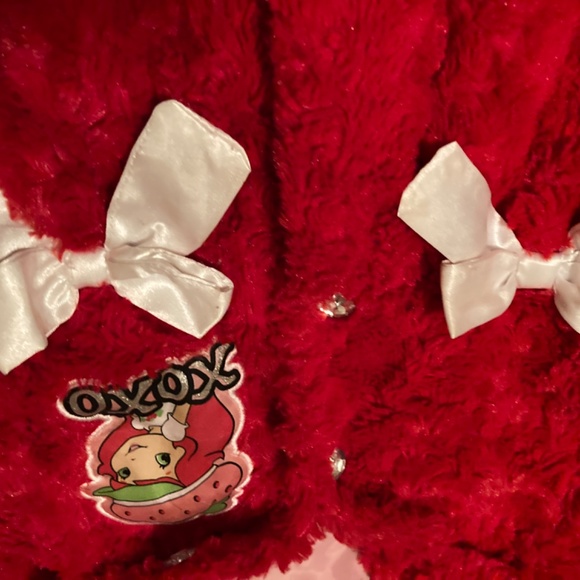 Plush Soft Jacket Green Ariel Disney Red Strawberry Shortcake Bow Crystal - Picture 5 of 16